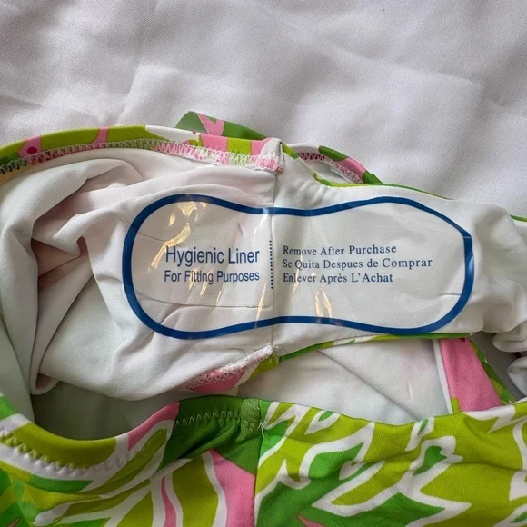 NWT Trina Turk Plus Size 14 La Palma Swimsuit Pink and Green One Piece - Picture 5 of 8